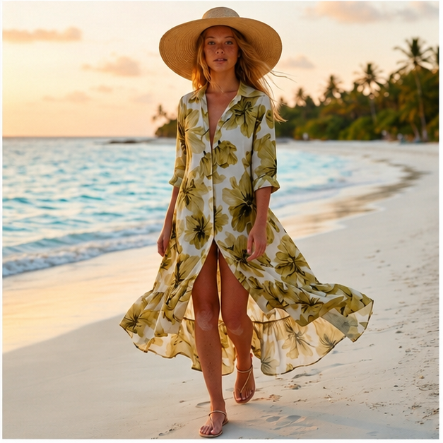Floral Shirt Dress